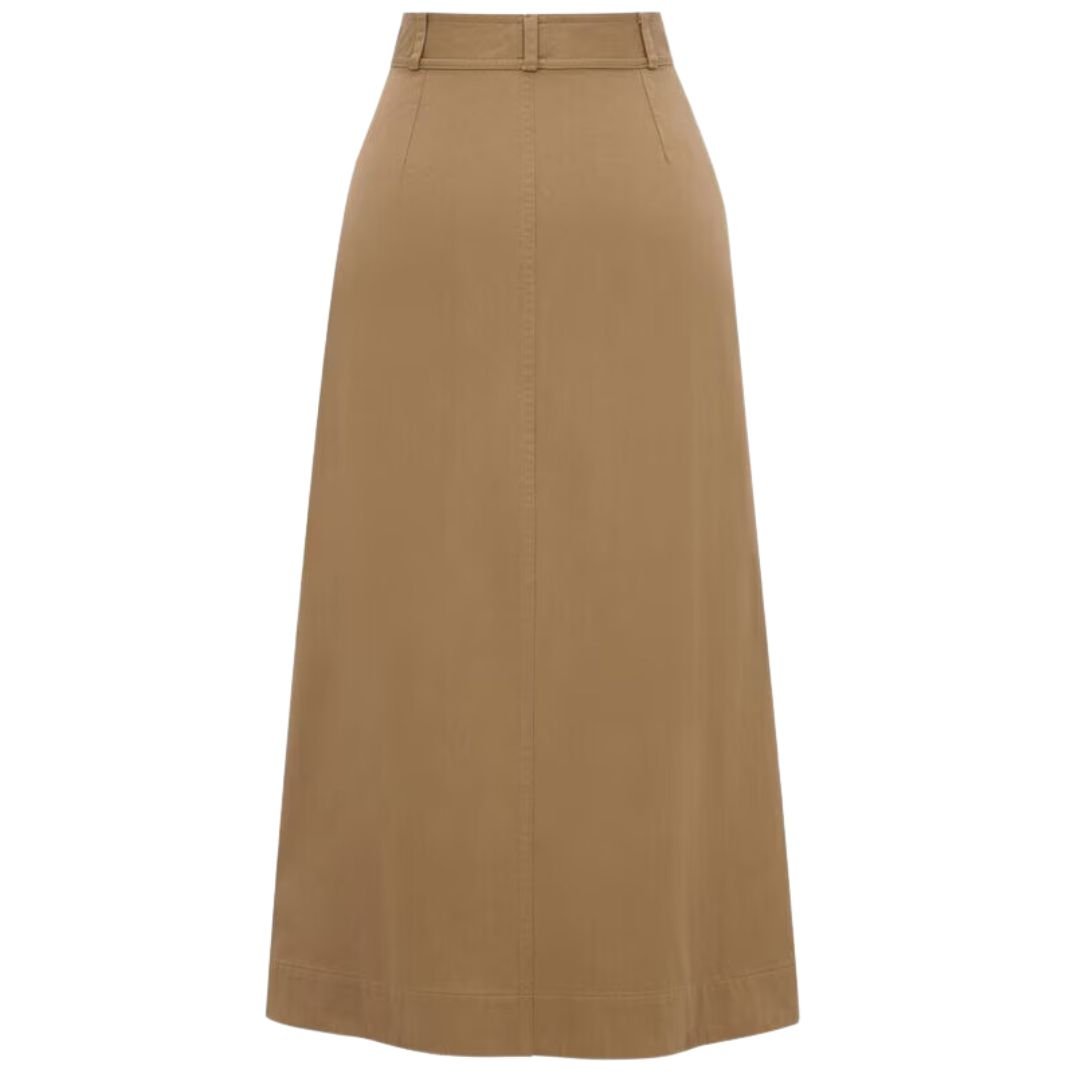 3 SAINT LAURENT MIDI SKIRT IN COTTON SERGE