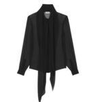 SAINT LAURENT BLOUSE IN SILK MUSLIN CREPE