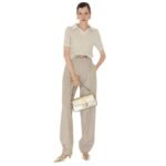 FENDI MICRO CHECK WOOL PANTS