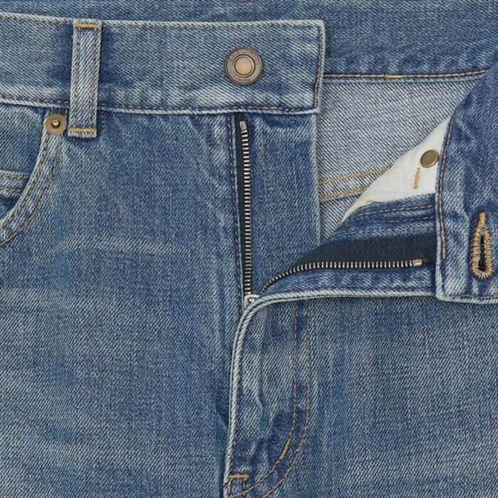 SAINT LAURENT 70S JEANS IN AUTHENTIC MEDIUM BLUE DENIM