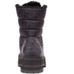 FENDI BLACK LEATHER BIKER BOOTS