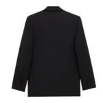 SAINT LAURENT TUXEDO JACKET IN GRAIN DE POUDRE
