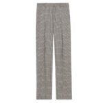 SAINT LAURENT HIGH WAISTED PANTS IN PRINCE OF WALES WOOL
