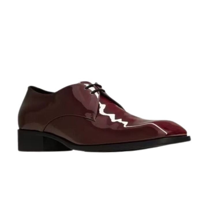 SAINT LAURENT JEAN DERBIES IN PATENT LEATHER