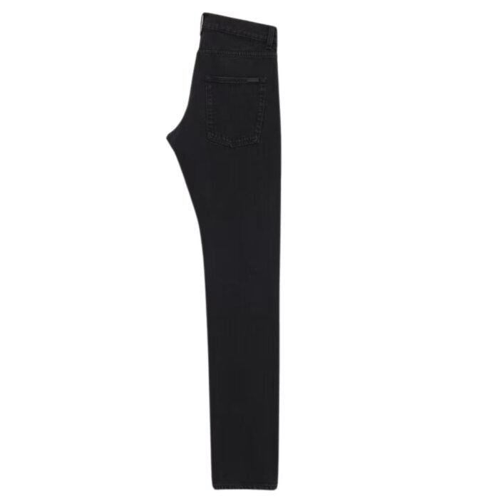 SAINT LAURENT SLIM FIT JEANS IN CARBON BLACK DENIM