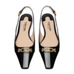 TOM FORD PATENT LEATHER WHITNEY SLINGBACK BALLERINA BLACK