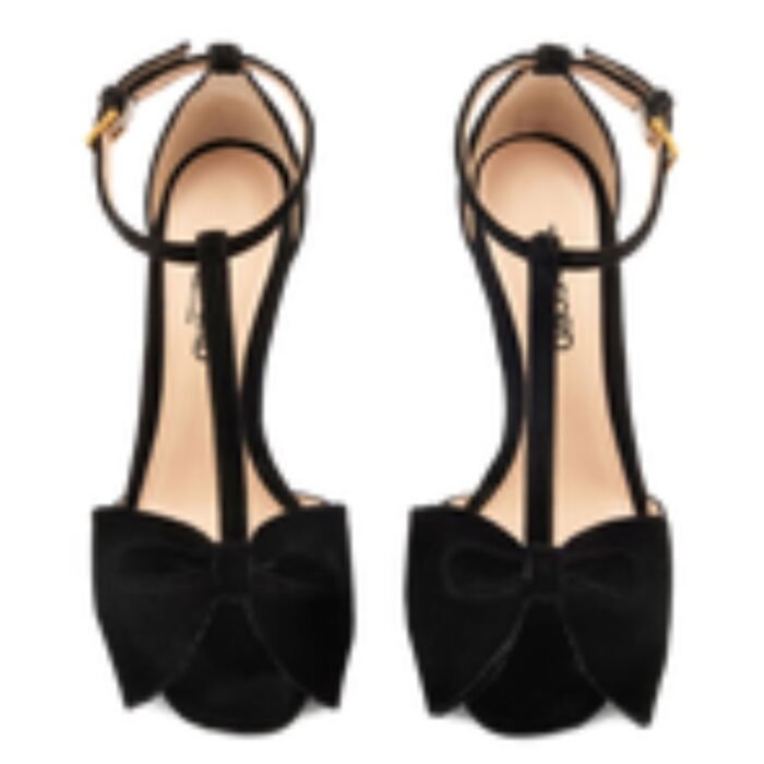 TOM FORD VELVET BRIGITTE SANDAL BLACK