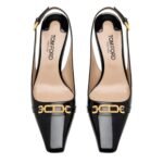 TOM FORD PATENT LEATHER WHITNEY SLINGBACK IVORY