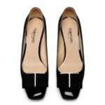 TOM FORD PATENT LEATHER AND VELVET AUDREY PUMP