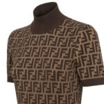 FENDI BROWN FF COTTON DRESS