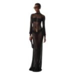 TOM FORD STRAPLESS BANDEAU WITH TONAL TF EMBROIDERED LOGO BLACK