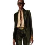 TOM FORD STAMPED CROCODILE LEATHER 15 MM BAR BELT ESPRESSO