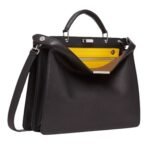 FENDI PEEKABOO ISEEU MEDIUM BLACK LEATHER BAG