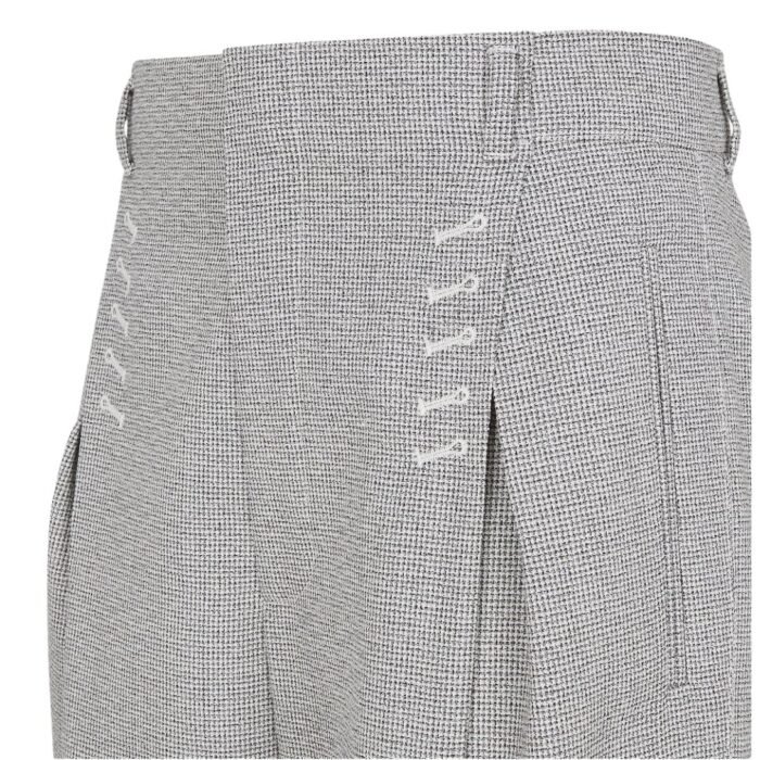 FENDI PANTS MICRO-CHECK WOOL