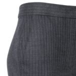 FENDI BLACK PINSTRIPED WOOL PANTS
