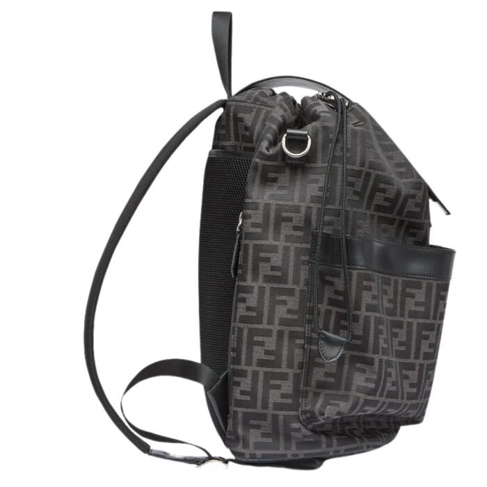 FENDI STRIKE MEDIUM FF JACQUARD FABRIC BACKPACK