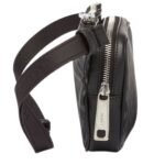 FENDI DIAGONAL BLACK FF FABRIC BELT BAG