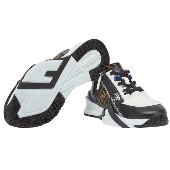 FENDI FLOW SNEAKERS LEATHER LOW-TOPS