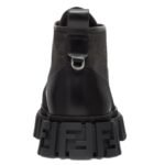FENDI FORCE BLACK LEATHER BIKER BOOTS