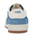FENDI MATCH SNEAKERS BLUE DENIM LOW-TOPS