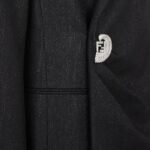 FENDI BLACK COAT WITH METALLIC YARN