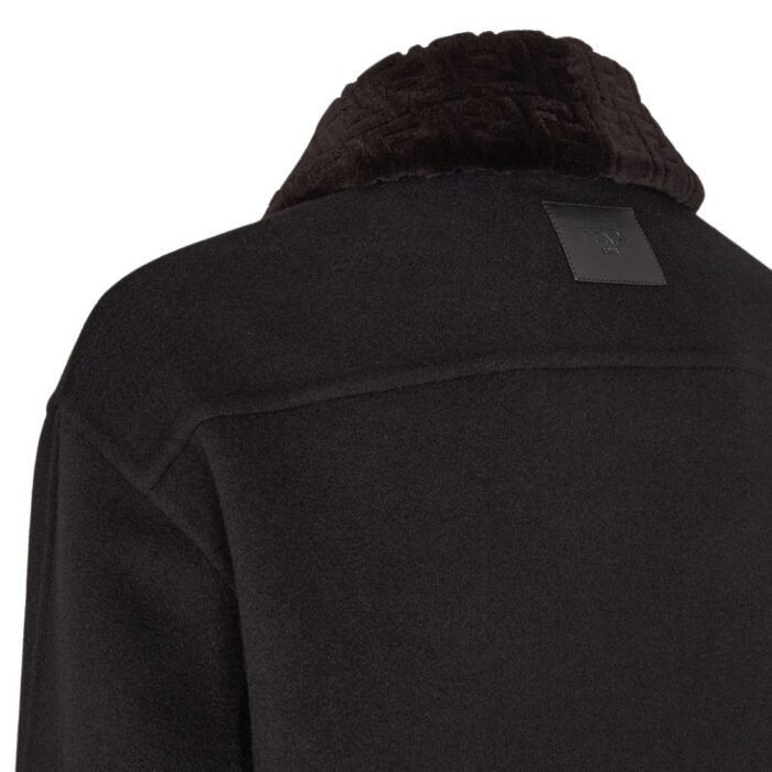 FENDI BLOUSON BLACK CASHMERE GO-TO JACKET
