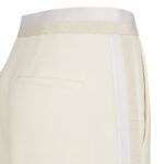 FENDI PANTS WHITE WOOL AND SILK
