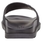 FENDI SLIDES BLACK RUBBER FOOTBED