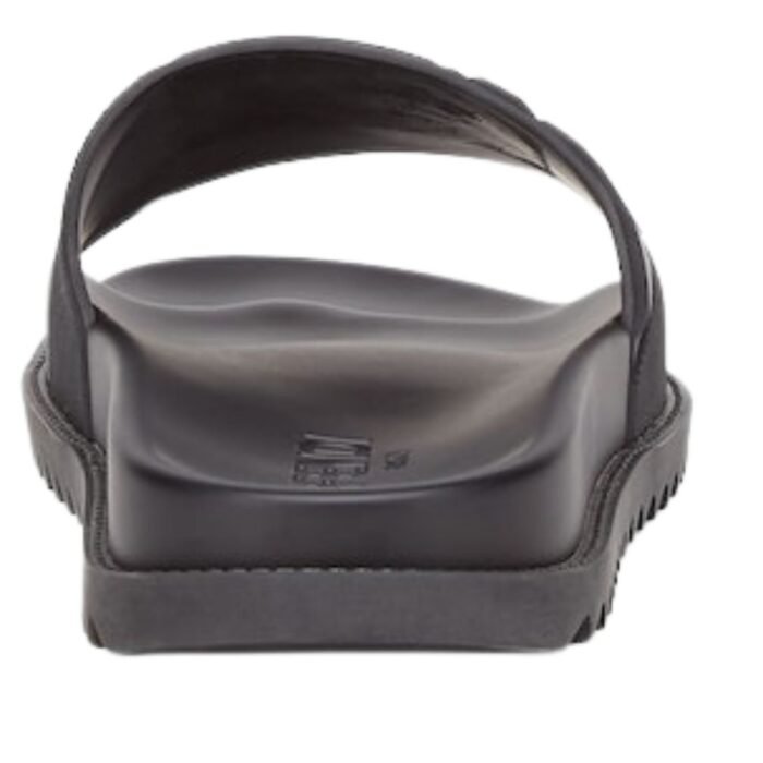 FENDI SLIDES BLACK RUBBER FOOTBED