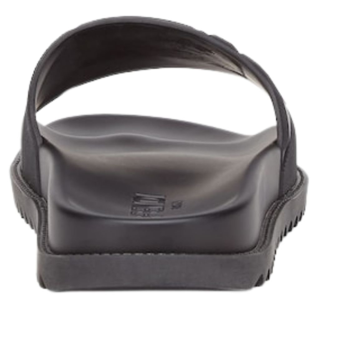 3 FENDI SLIDES BLACK RUBBER FOOTBED
