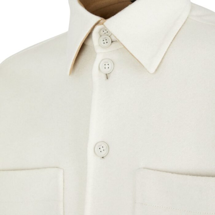 FENDI JACKET WHITE CASHMERE BLOUSON