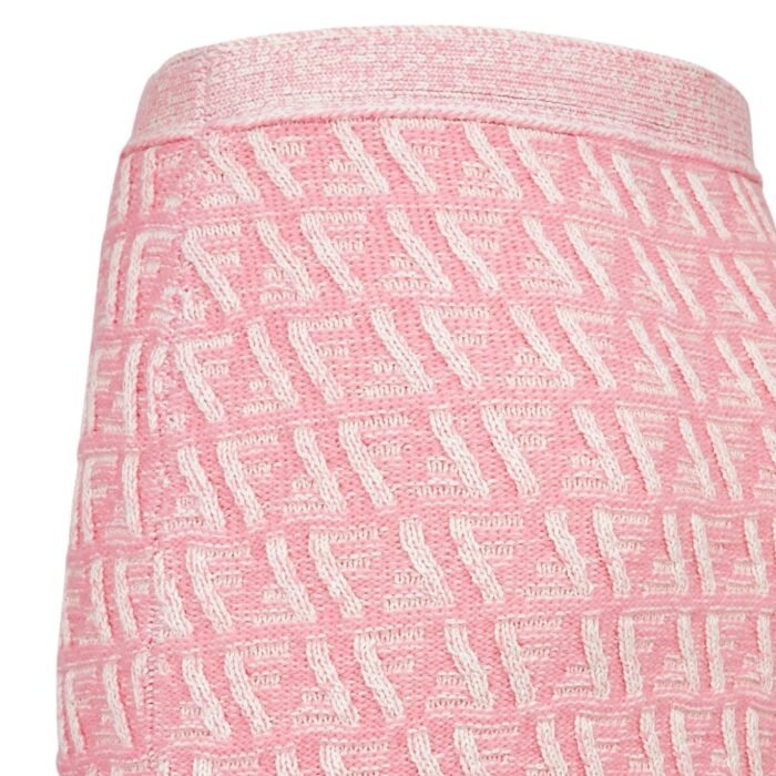 FENDI FF CASHMERE AND WOOL MINI SKIRT