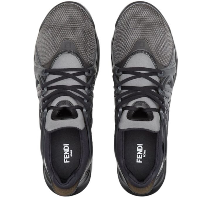 FENDI TAG TECHNICAL MESH RUNNING SNEAKERS