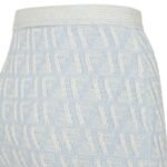FENDI FF CASHMERE AND WOOL MINI SKIRT