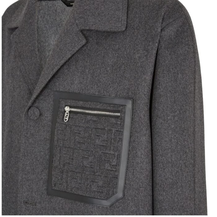 FENDI GRAY CASHMERE COAT