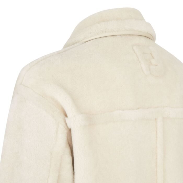 FENDI WHITE SHEARLING BLOUSON