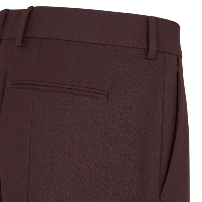 FENDI BURGUNDY WOOL PANTS