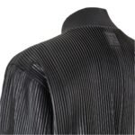 FENDI BLOUSON BLACK LEATHER PLEATED BOMBER JACKET
