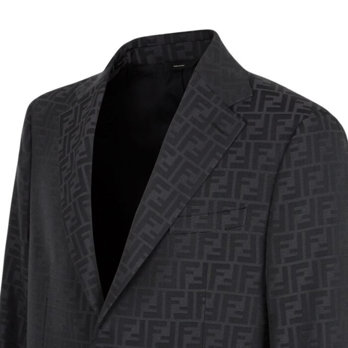 FENDI JACKET FF JACQUARD FABRIC BLAZER
