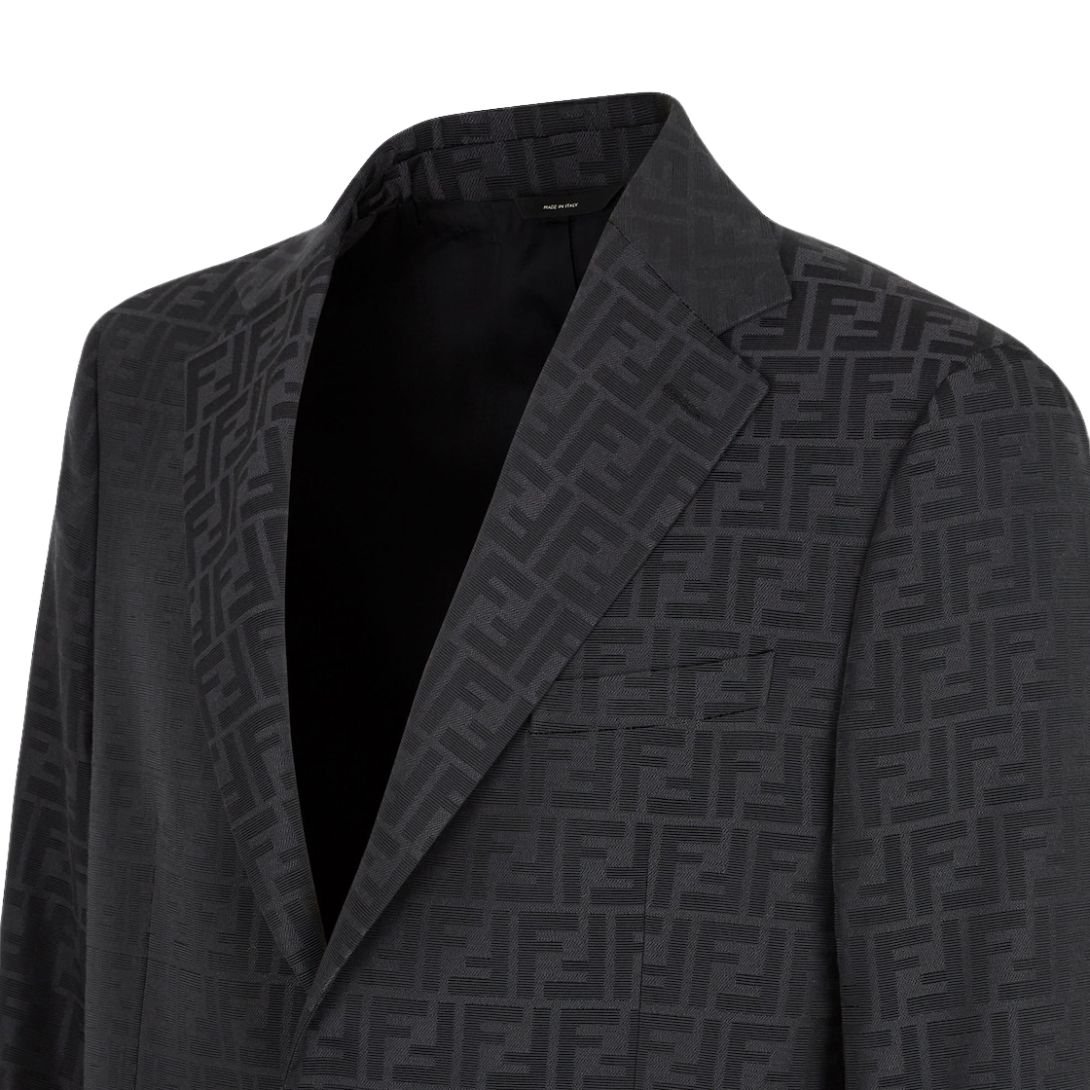 3 FENDI JACKET FF JACQUARD FABRIC BLAZER