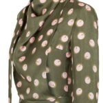 FENDI GREEN PRINTED SILK DRESS