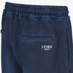 FENDI BLUE COTTON PANTS