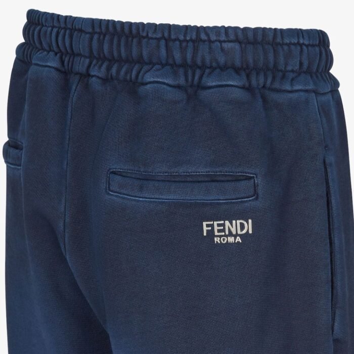 FENDI BLUE COTTON PANTS