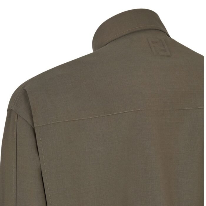 FENDI GREEN WOOL BLOUSON