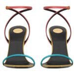 SAINT LAURENT DOMINIQUE SANDALS IN SATIN CREPE