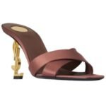 SAINT LAURENT OPYUM MULES IN SATIN CREPE