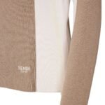 FENDI SWEATER BEIGE WOOL AND VISCOSE JUMPER