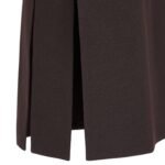 FENDI BURGUNDY GRAIN DE POUDRE WOOL SKIRT