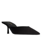 SAINT LAURENT BARBARA MULES IN SATIN CREPE