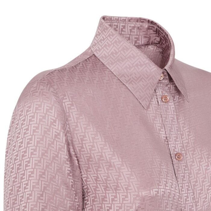 FENDI MAUVE PINK FF SILK SHIRT